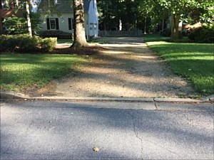 Before and After Brown Crusher Run Driveway Grading