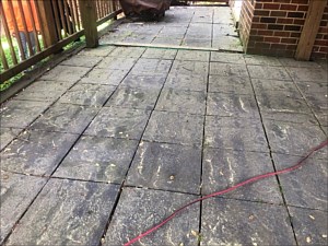 Paver Patios, Steps and Retaining Wall - Before